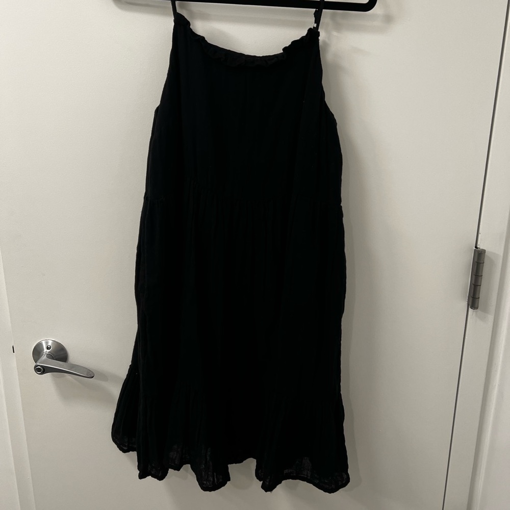 Rails black linen dress